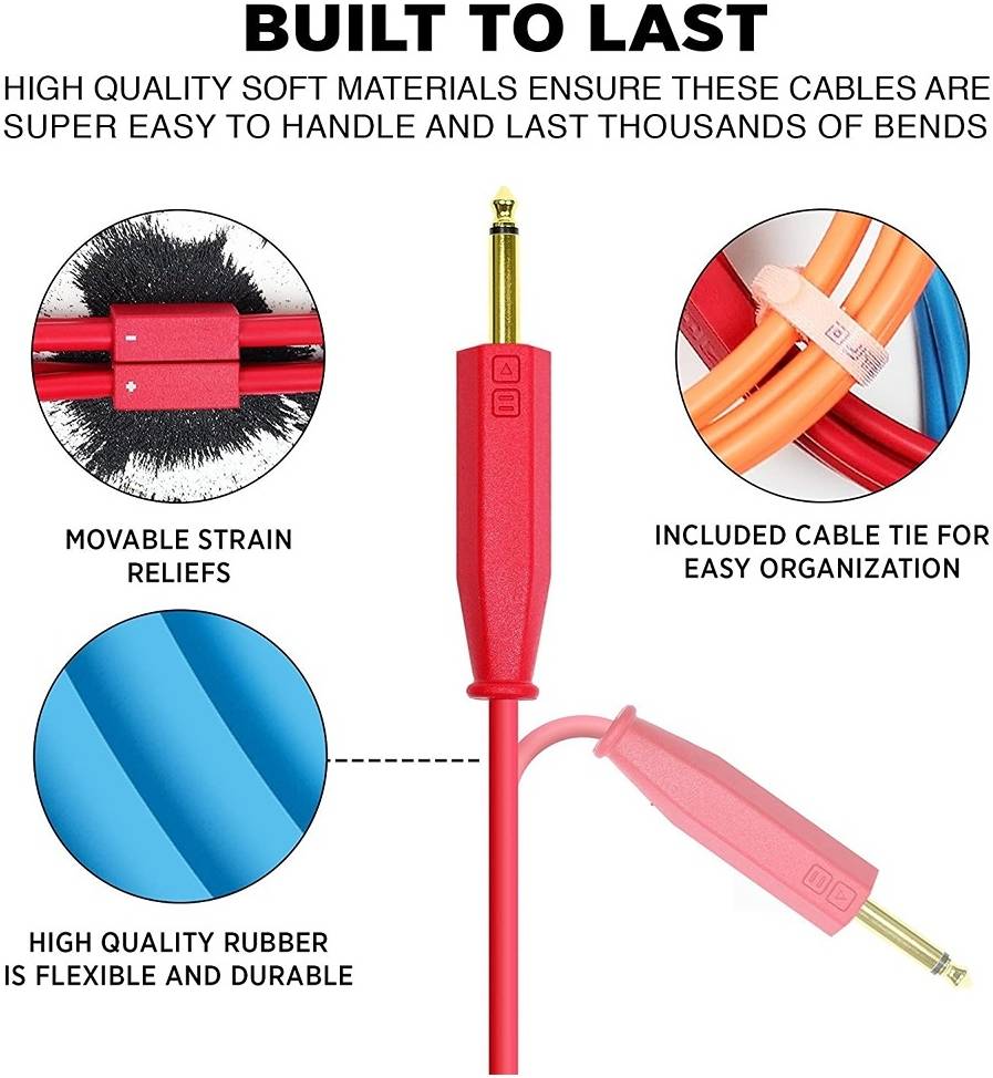 Chroma Cables Portable Game Console Accessories DJTT - Chroma Cables 2RCA to 2JK Red