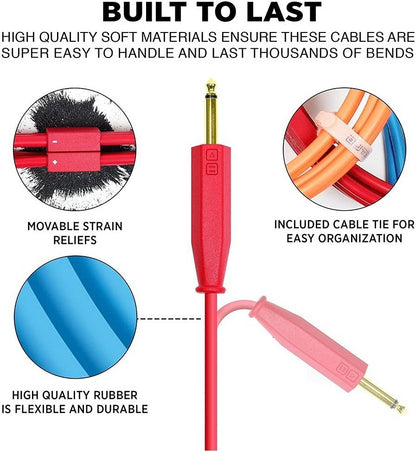 Chroma Cables Portable Game Console Accessories DJTT - Chroma Cables 2RCA to 2JK Red
