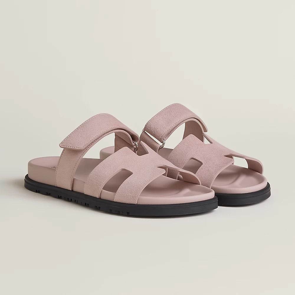 Hermes Chypre Sandal "Pink Suede"