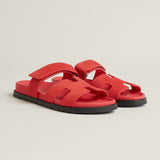 Hermes Chypre Sandal "Rose Vermilion" - 39 EU
