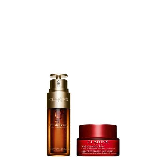 CLARINS Skin Care Double Serum & Super Restorative Set