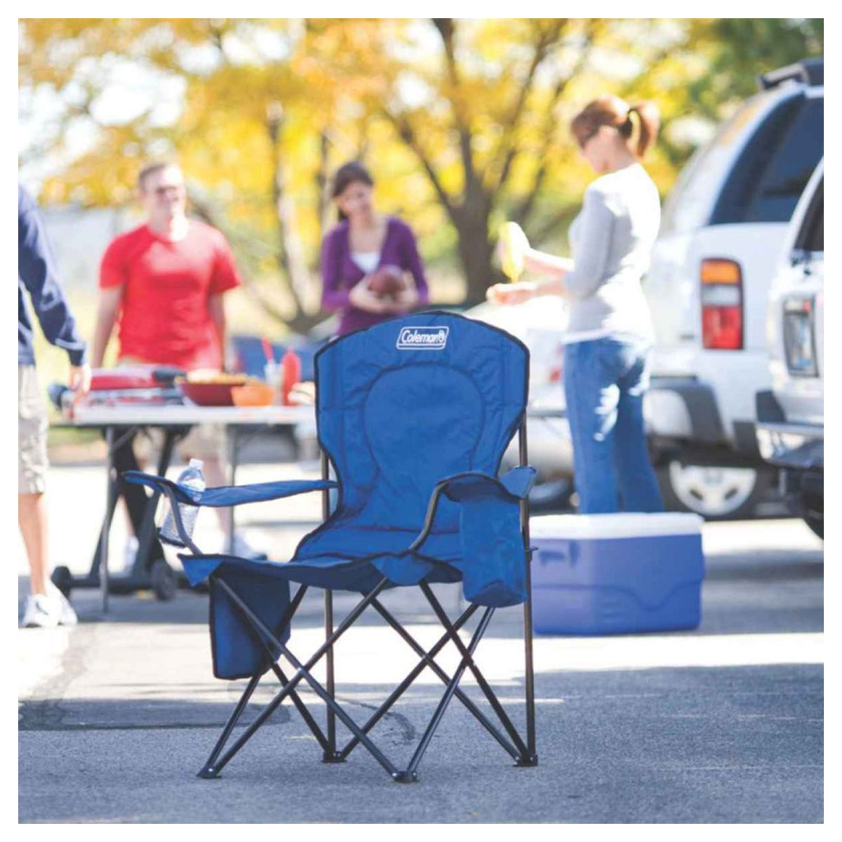 Coleman Quad C006 Camping Chair W/Built-In 4-Can Cooler