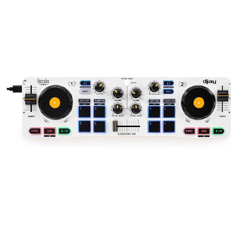 Hercules DJControl Mix – Bluetooth Wireless DJ Controller for Smartphones