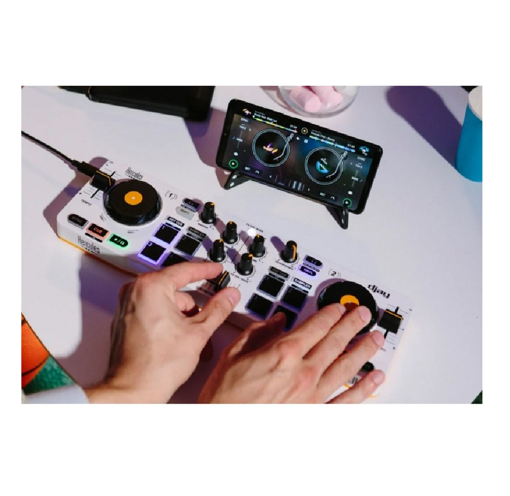 Hercules DJControl Mix – Bluetooth Wireless DJ Controller for Smartphones