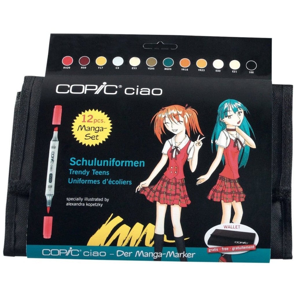 Copic Arts & Crafts Copic  Ciao Set 12 in Wallet School Uniform " "