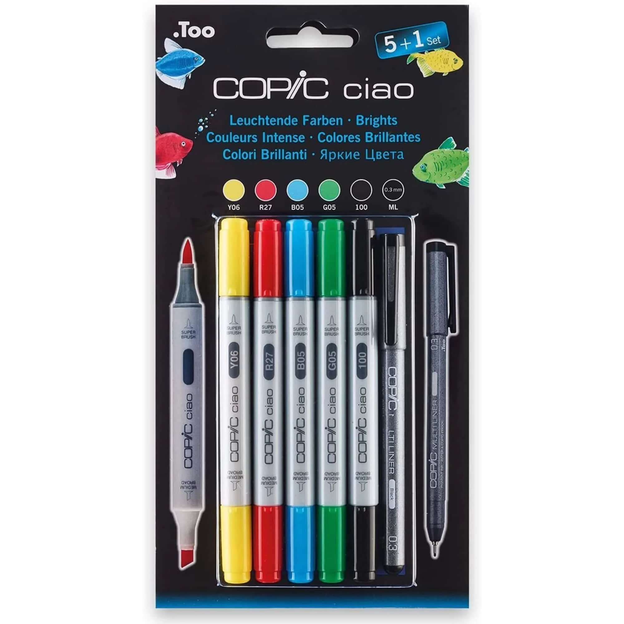 Copic Arts & Crafts COPIC ciao Set 5+1 Brights