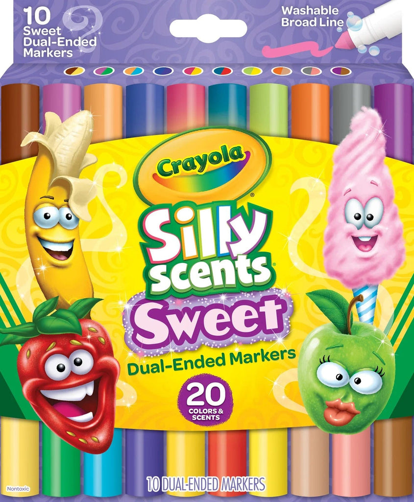 Crayola Art & Craft Kits Crayola Silly Scents Sweet & Stinky Washable Broad Line Markers 20pc