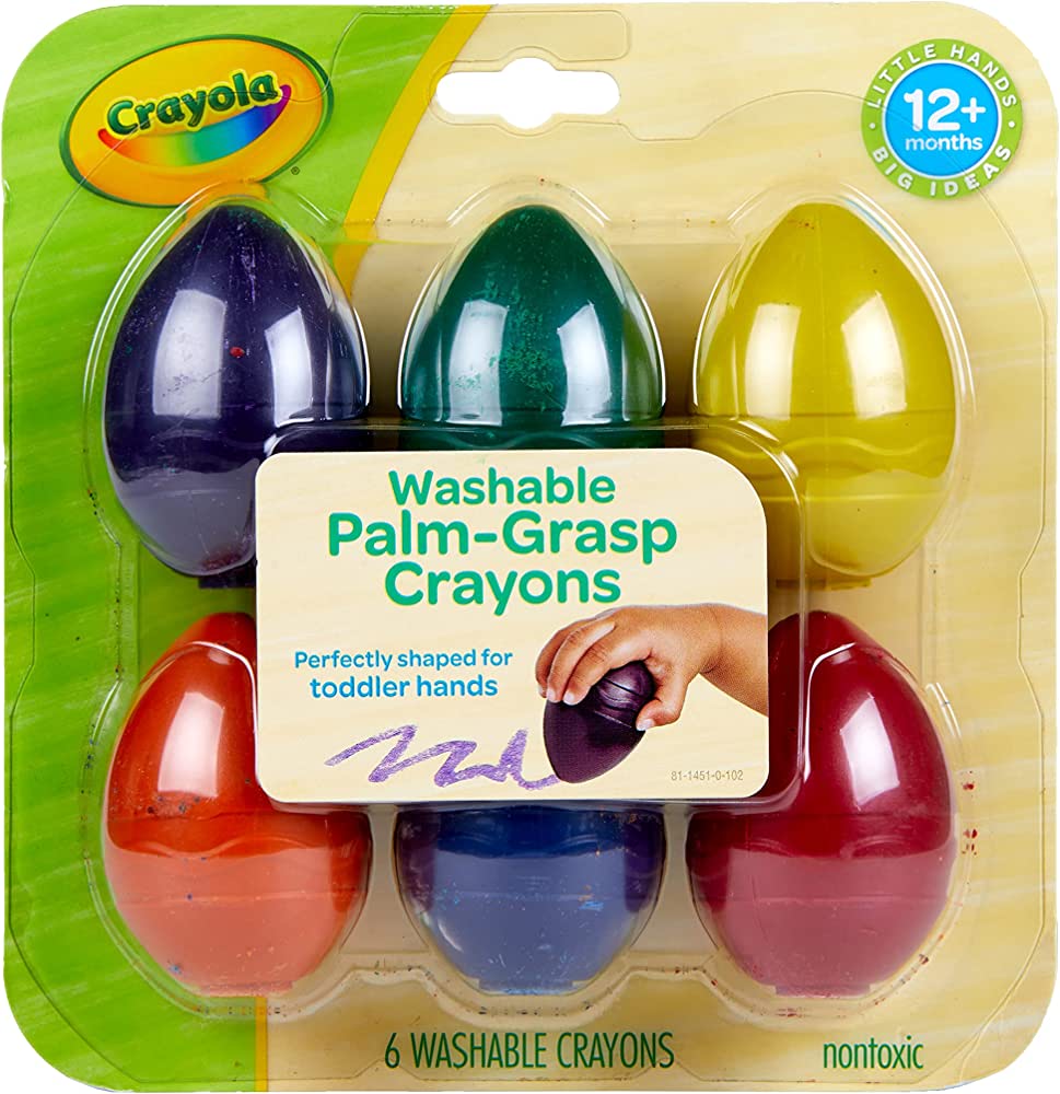 Crayola Arts & Crafts 6 ct. Washable Palm-Grasp Crayons