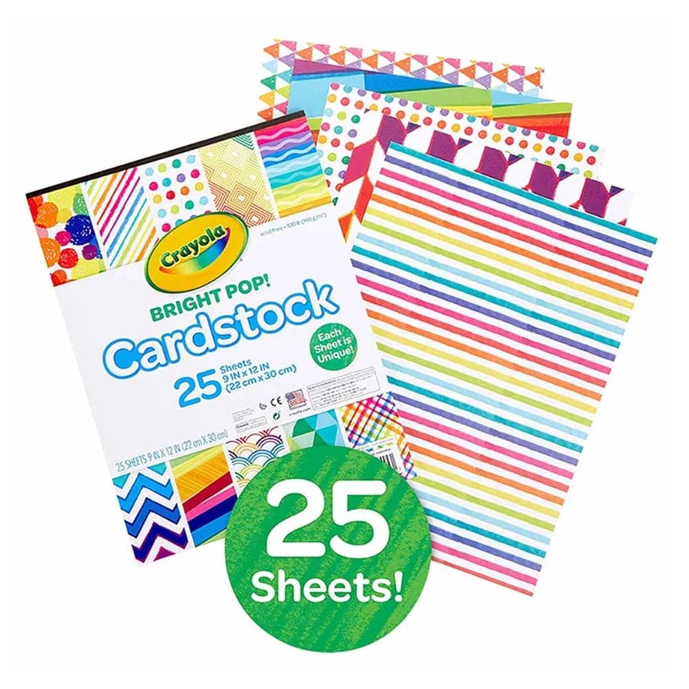 Crayola Toys Crayola - 25 Sheets Cardstock Bright Pop