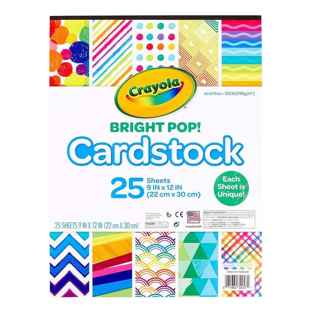 Crayola Toys Crayola - 25 Sheets Cardstock Bright Pop