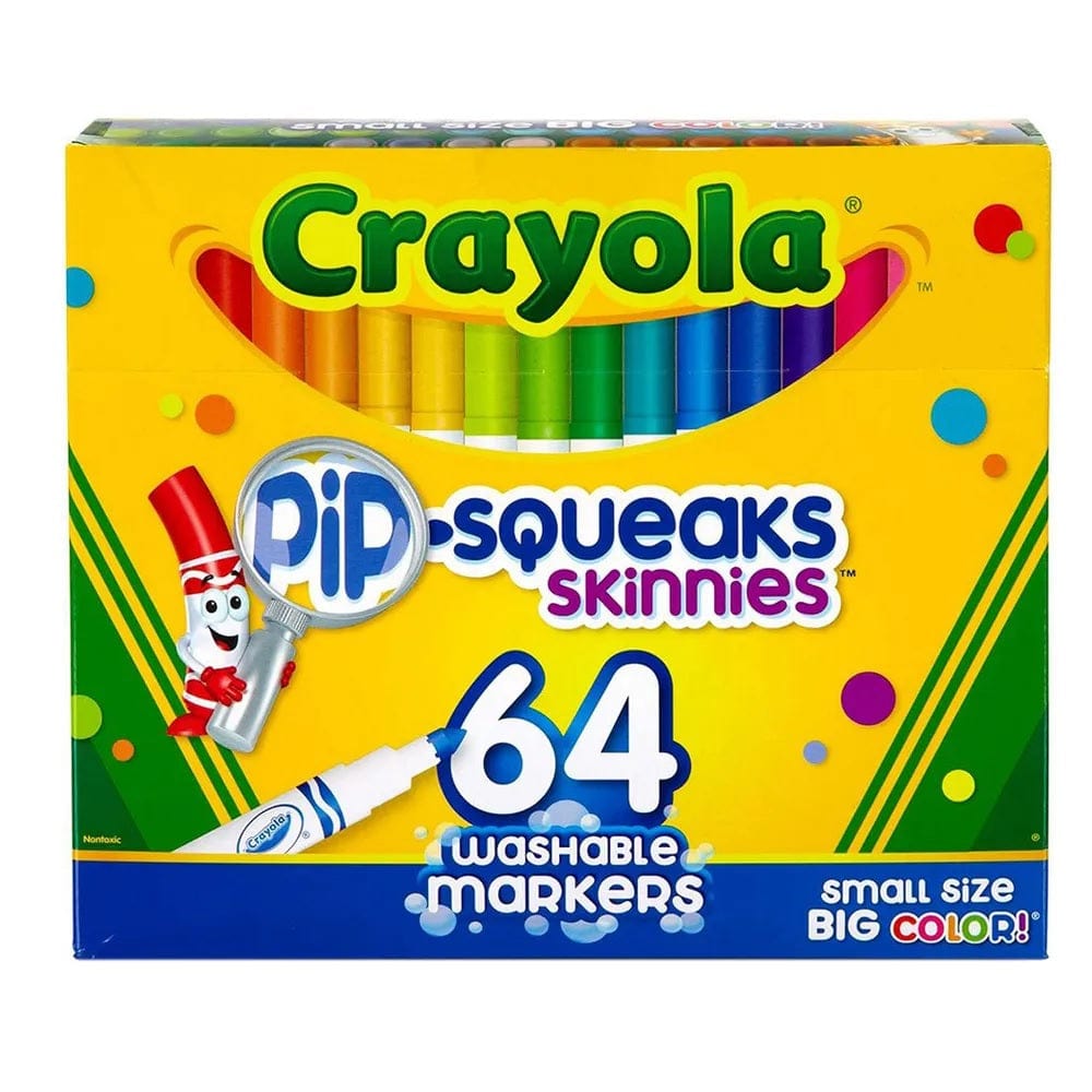 Crayola Toys Crayola - 64 Ct Washable Pip-Squeaks Skinnies Markers