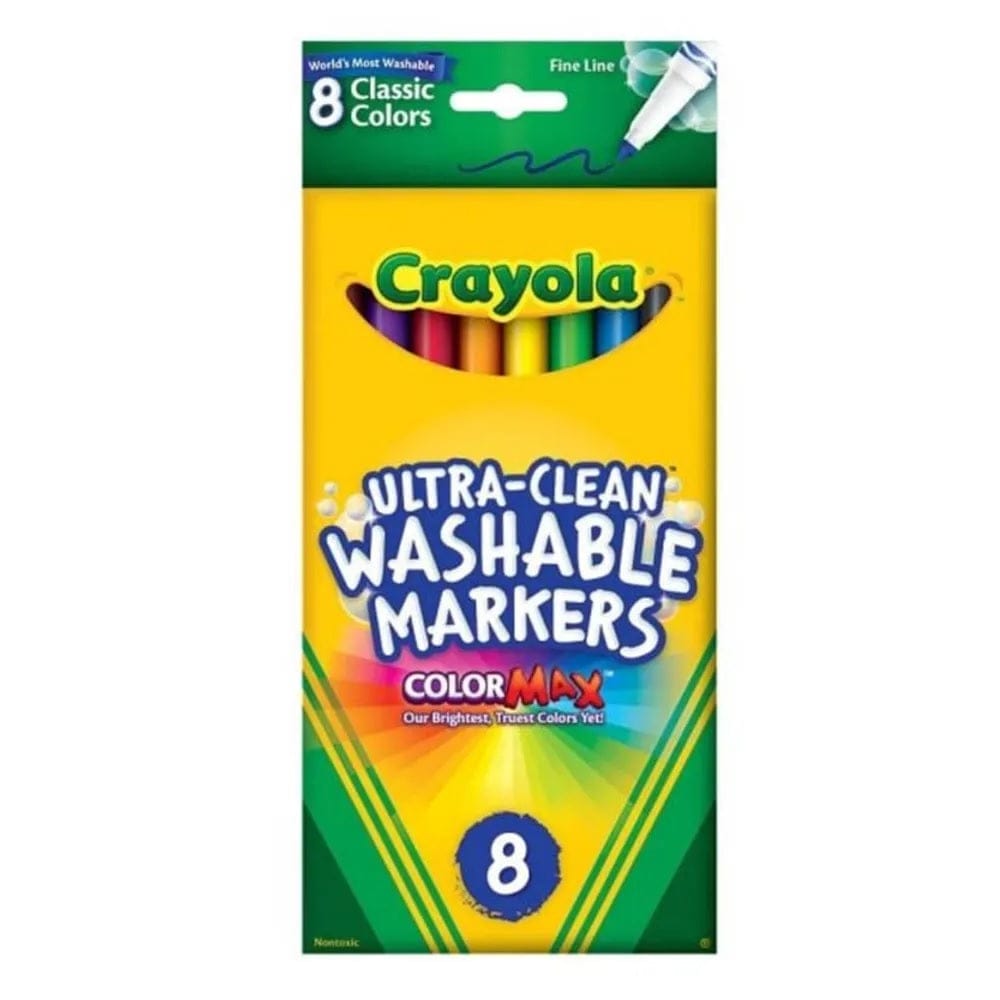 Crayola Toys Crayola - 8 Ultra-Clean Fine Line Washable Colormax Markers