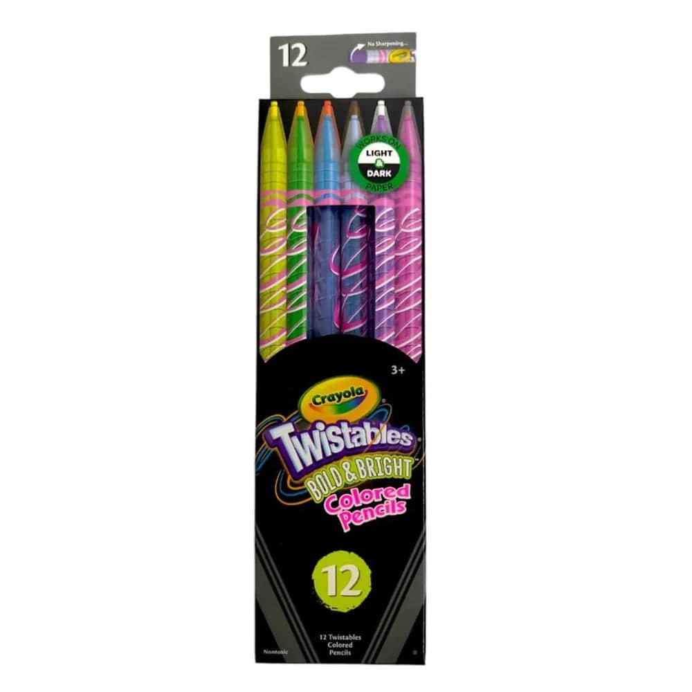 Crayola Toys Crayola - Bold & Bright Erasable Twistables Colored Pencils 12pcs