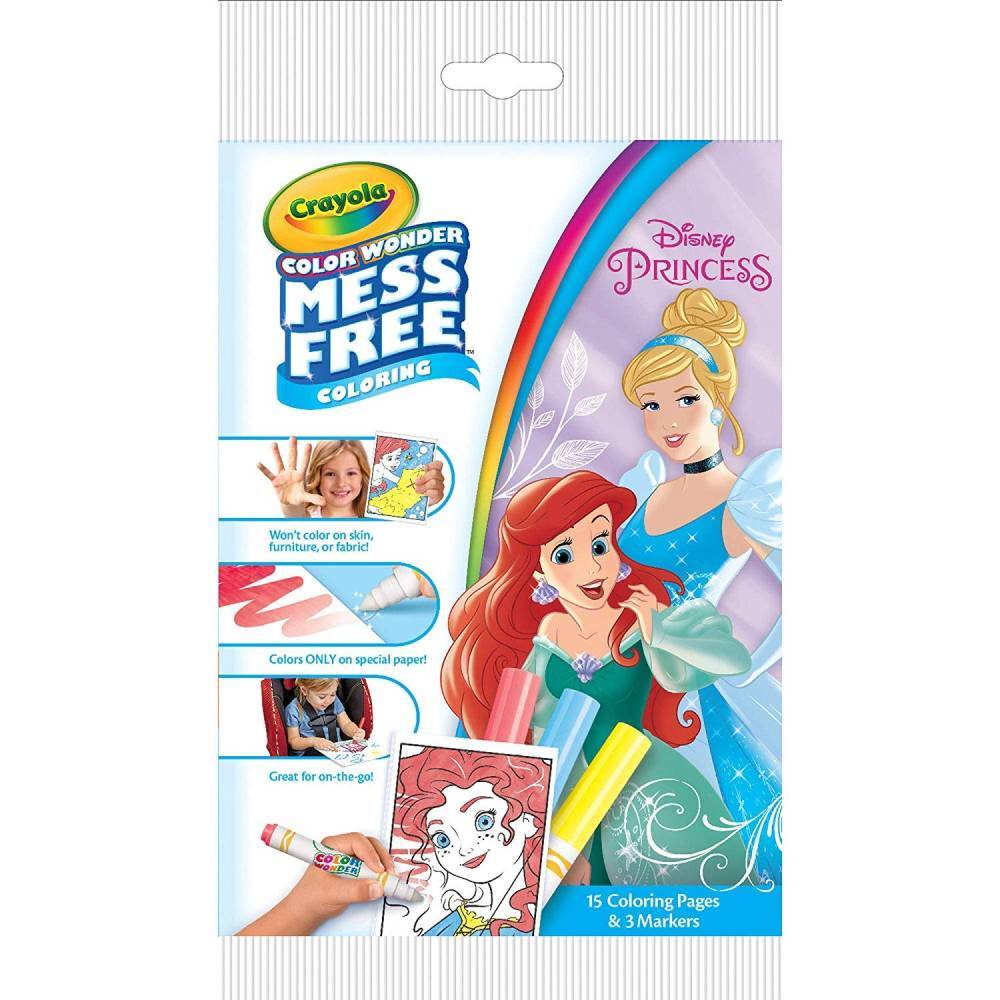Crayola Toys Crayola Color Wonder Set Coloring Book With 4 Markers Disney Princess