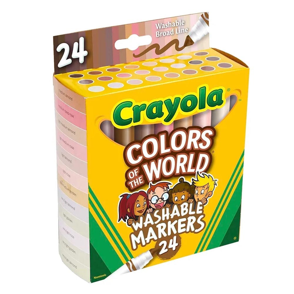 Crayola - Colors Of The World Washable Markers - Skin Tone - 24pcs ...