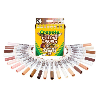 Crayola Toys Crayola - Colors Of The World Washable Markers - Skin Tone - 24pcs