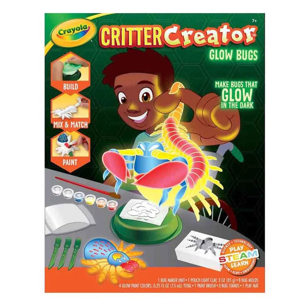 Crayola Toys Crayola - Critter Creator Glow in The Dark Clay Art Kit W/ Paint