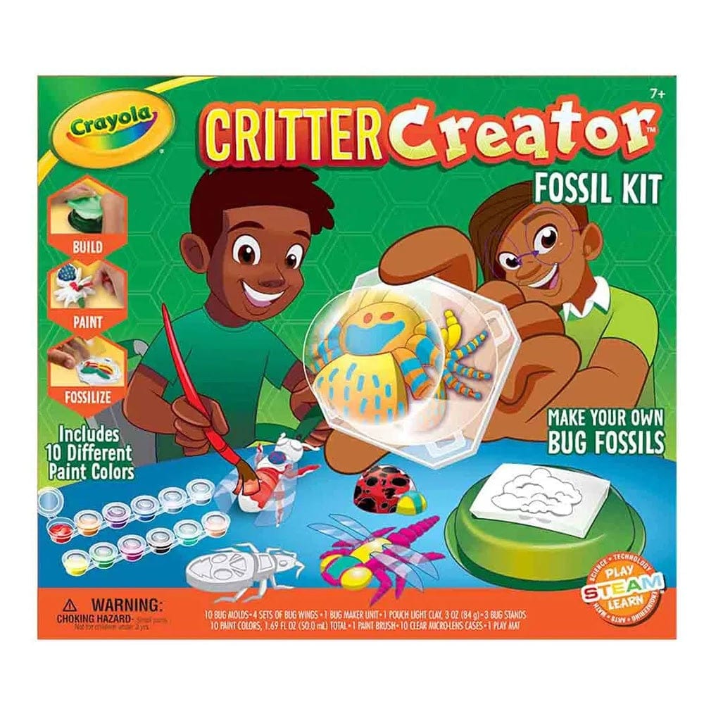 Crayola Toys Crayola - Critter Creator Metallic Clay Art Fossil Kit W/ Paint
