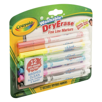 Crayola Toys Crayola - Dry-Erase Fine Line Washable Markers 12pcs