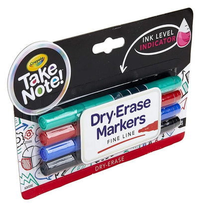 Crayola Toys Crayola - Low Odor Dry Erase Markers, Fine Tip, Pack of 4