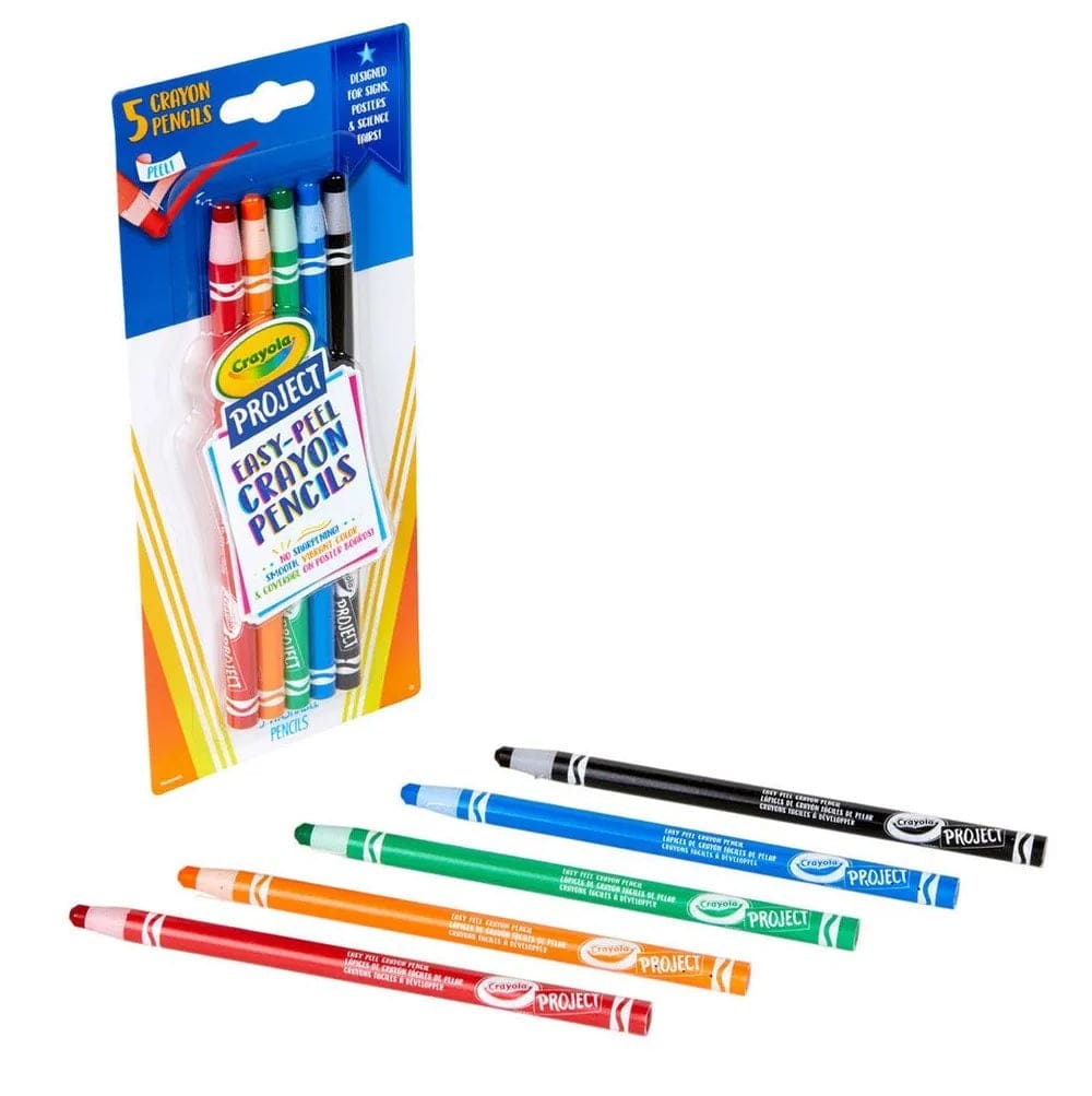 Crayola Toys Crayola - Project 5 ct. Easy Peel Crayon Pencils