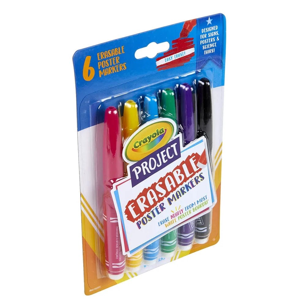 Crayola Toys Crayola - Project Erasable Poster Markers 6pcs