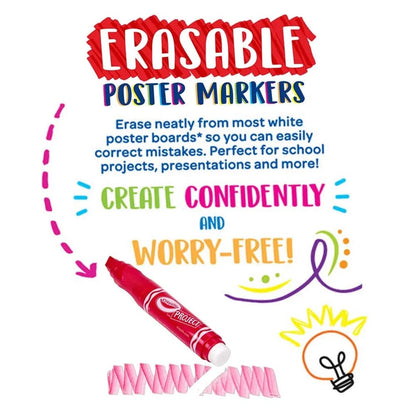 Crayola Toys Crayola - Project Erasable Poster Markers 6pcs