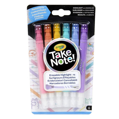 Crayola Toys Crayola - Take Note! Erasable Highlighters 6pcs - Pastel Party