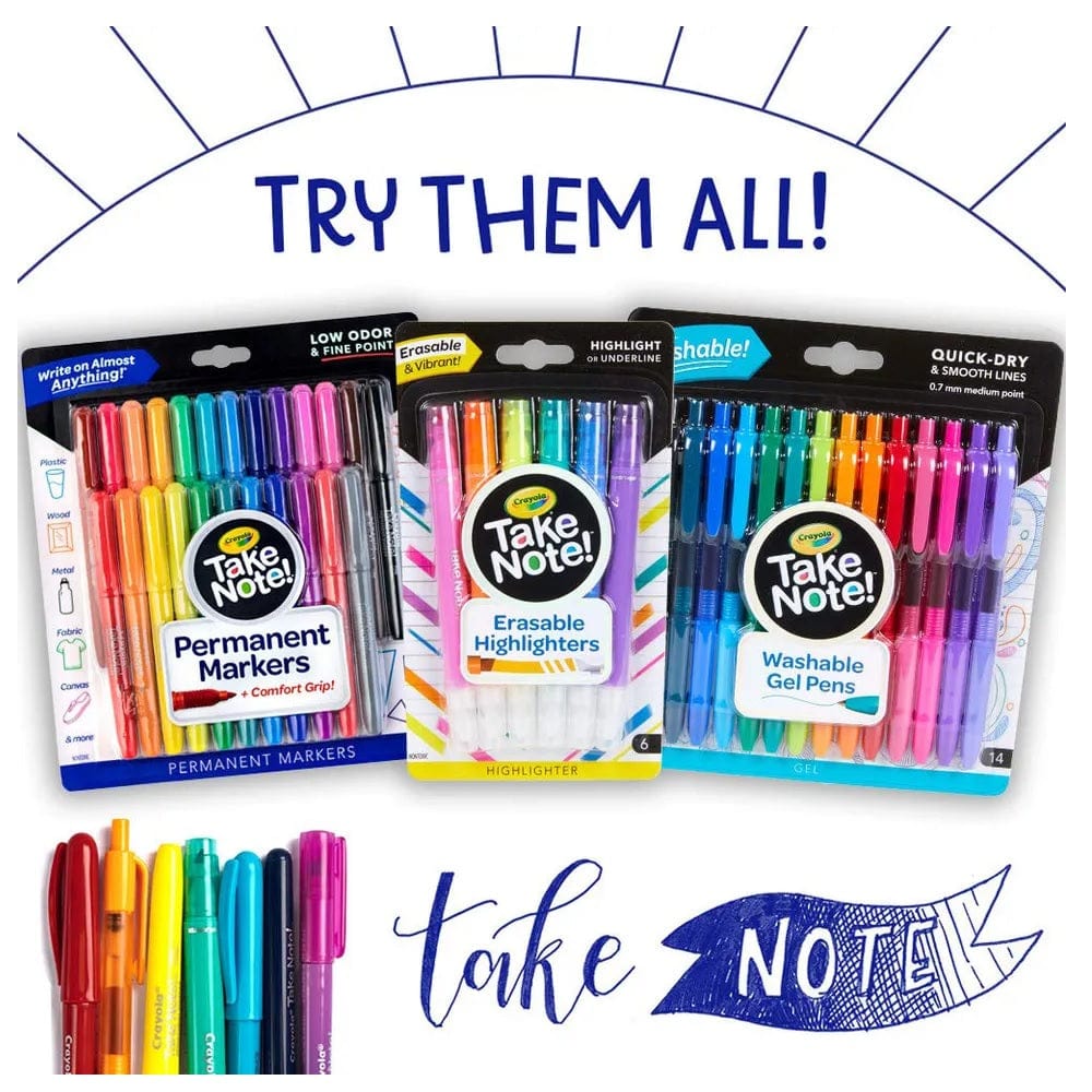 Crayola Toys Crayola - Take Note! Erasable Highlighters, Pack of 6