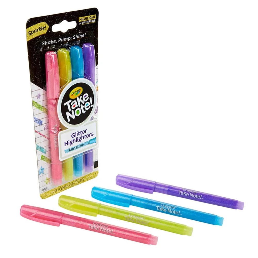 Crayola Toys Crayola - Take Note Glitter Highlighters - 4pcs