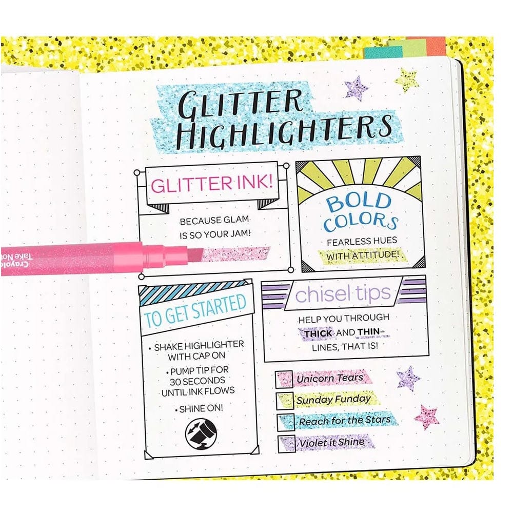 Crayola Toys Crayola - Take Note Glitter Highlighters - 4pcs