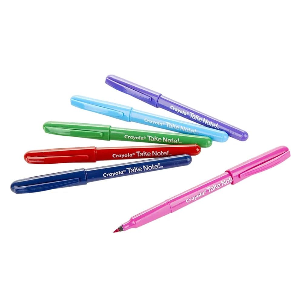 Crayola Toys Crayola - Take Note Washable Felt Tip Pens, Pack of 6