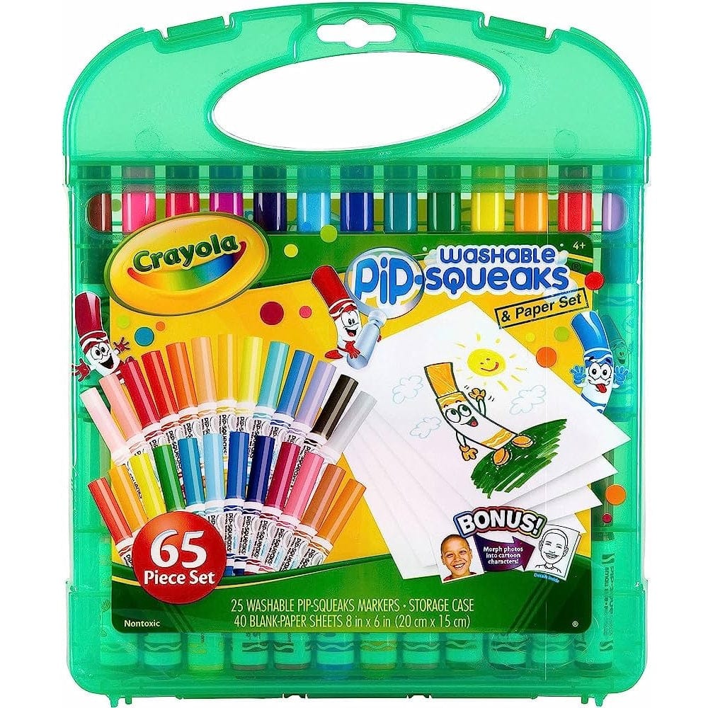 Crayola Toys Crayola - Washable Pip Squeaks & Paper 65 Piece Set