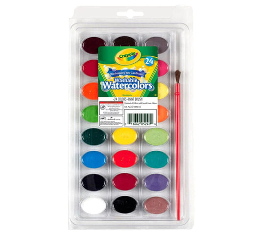 Crayola Toys Crayola Washable Watercolors with Brush 24pc