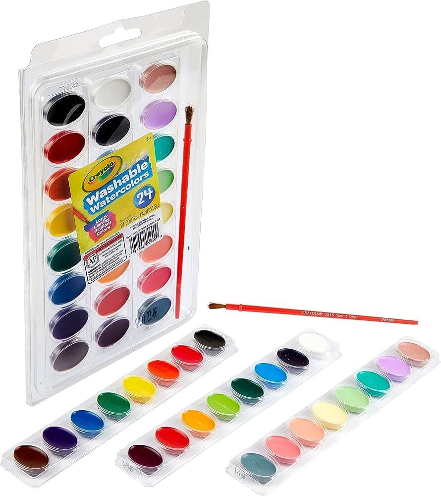 Crayola Toys Crayola Washable Watercolors with Brush 24pc