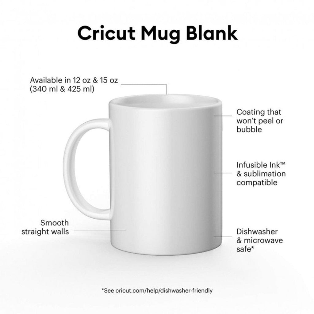 Cricut Arts & Crafts 330ml Cricut mug white 440ml (2 pieces)