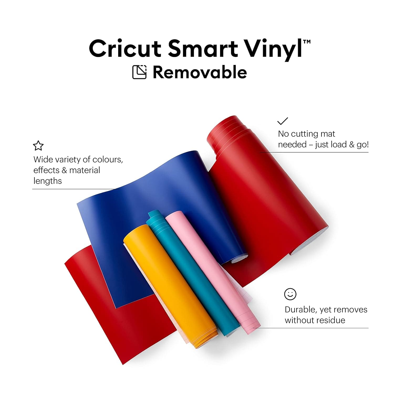 Cricut Cricut Smart Vinyl Removable 33 x 91 cm 1 Sheet Light Pink