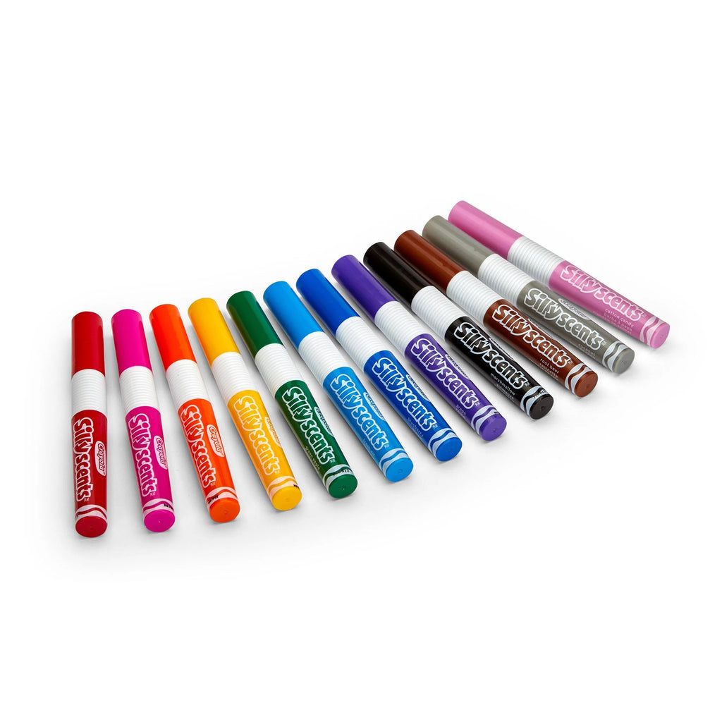 Crayola 12 Ct Silly Scents Smash Ups, Wedge Tip Scented Washable Markers