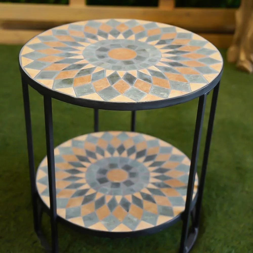 Danube Home & Kitchen 2 Tier table – Mosaic Design