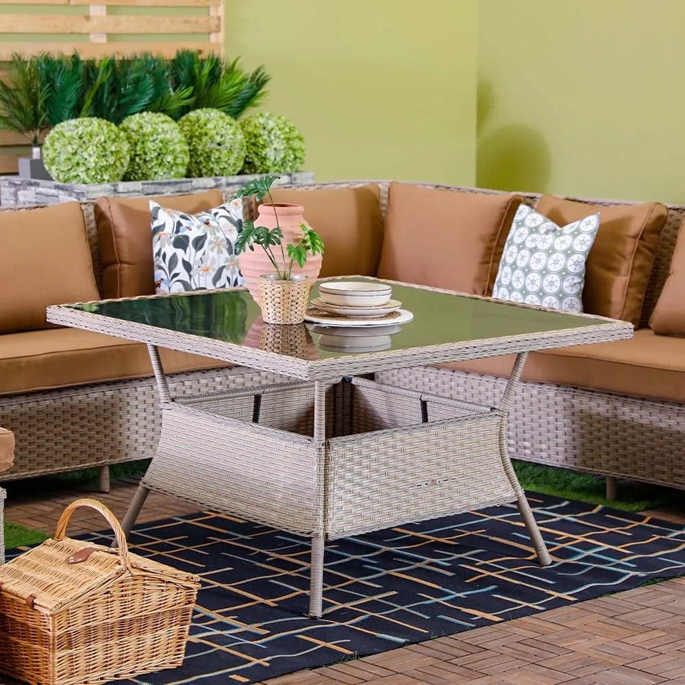 Danube Home & Kitchen Alvea 7-Seater Outdoor Luxury Sofa Set