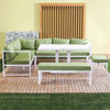 Danube Home & Kitchen Arial 10-Seater Outdoor Sofa Cum Dining Set - Green