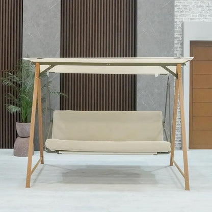 Danube Home & Kitchen Camila Steel Swing - Beige