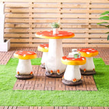 Danube Home & Kitchen Cement Mashroom Dining Set