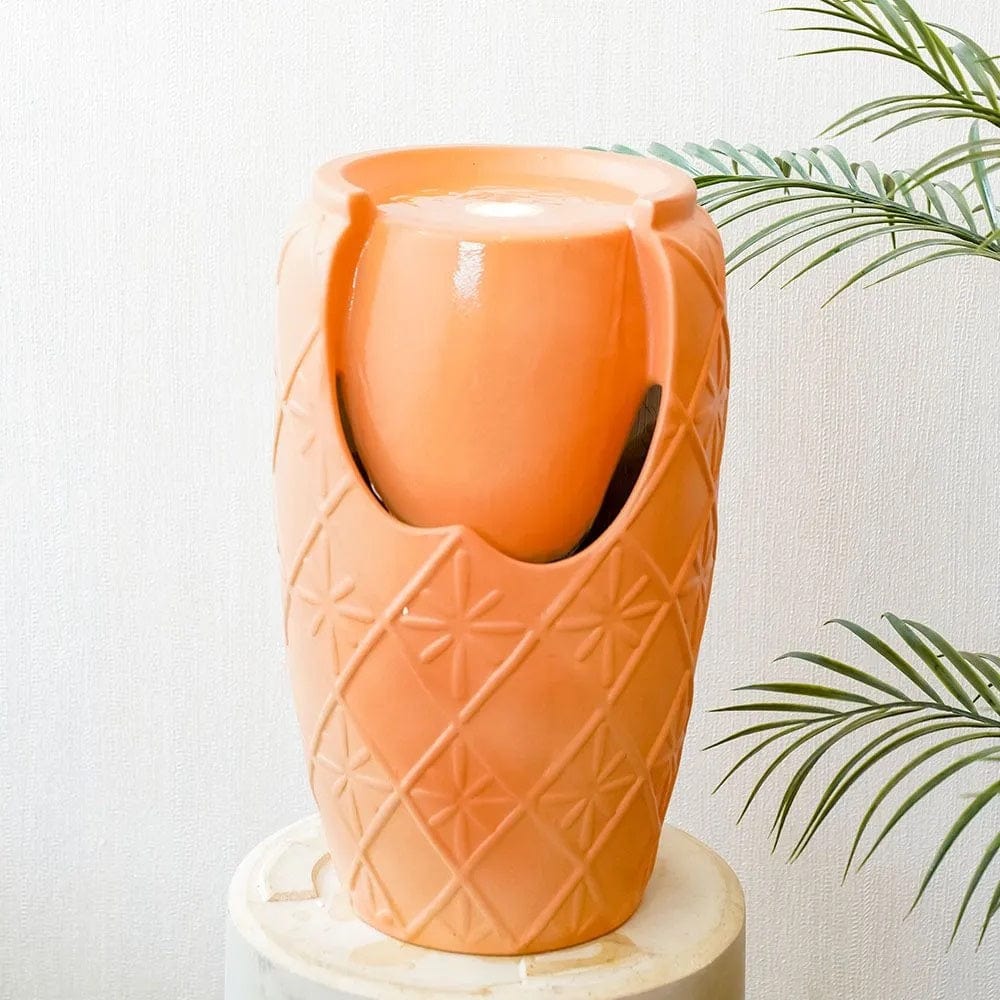 Danube Home & Kitchen Ceramic Pot Fountain - With Light