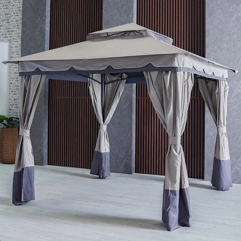 Danube Home & Kitchen Delight Steel Gazebo - Grey