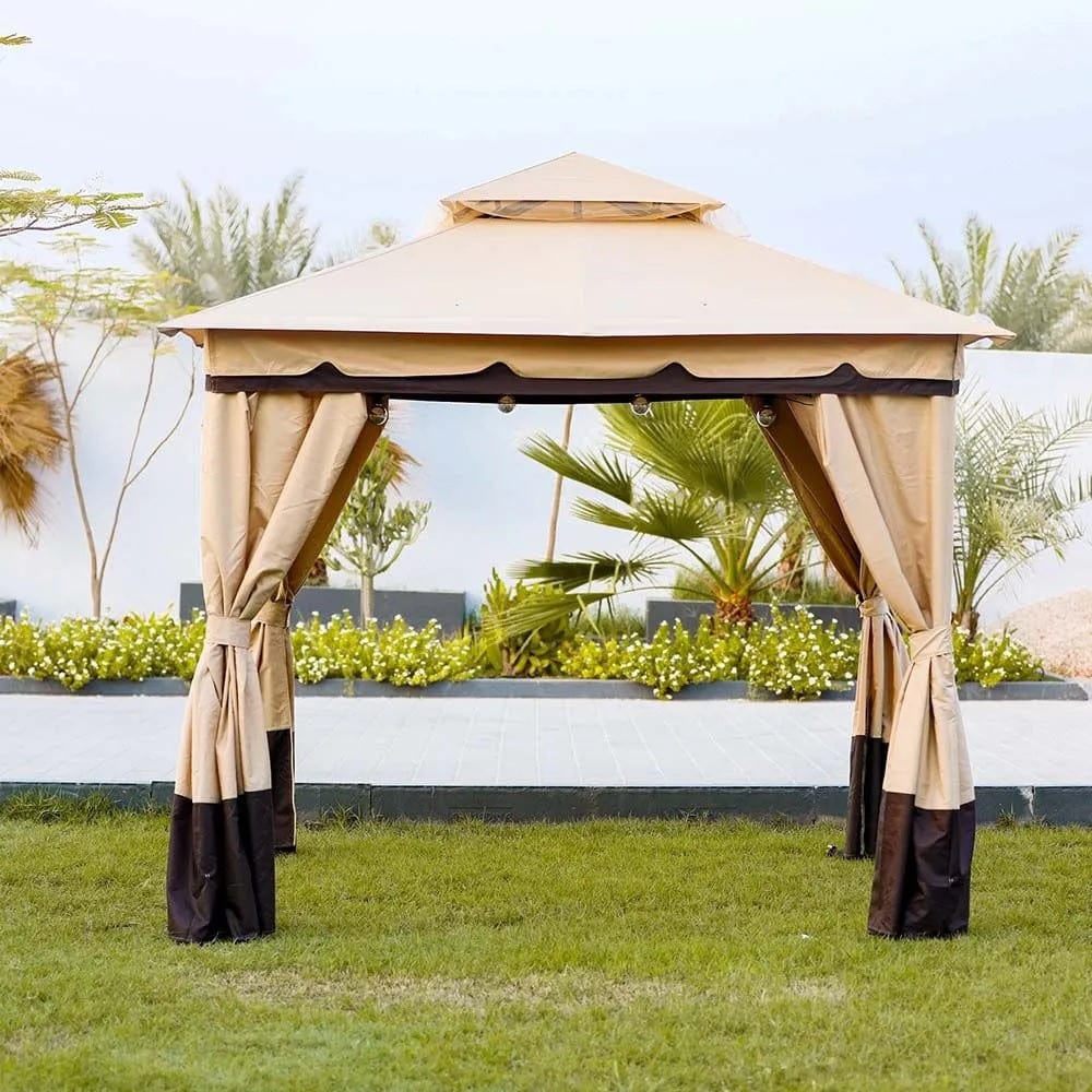 Danube Home & Kitchen Delight Steel Gazebo - Sand