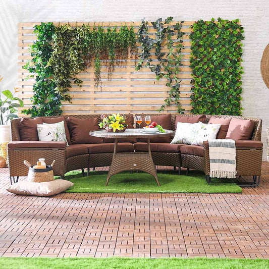 Danube Home & Kitchen Fiona 6-Seater Outdoor Sofa Set