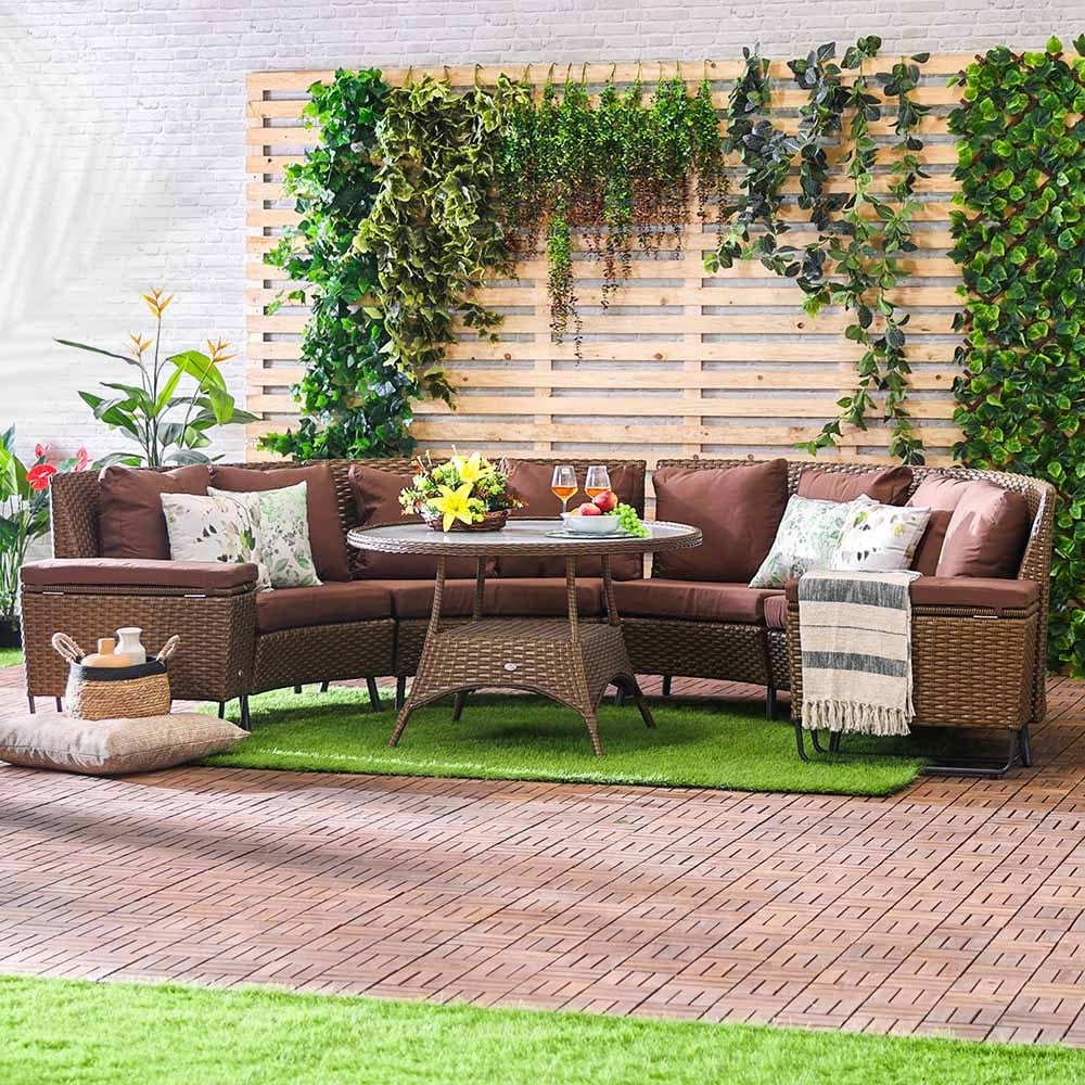 Danube Home & Kitchen Fiona 6-Seater Outdoor Sofa Set