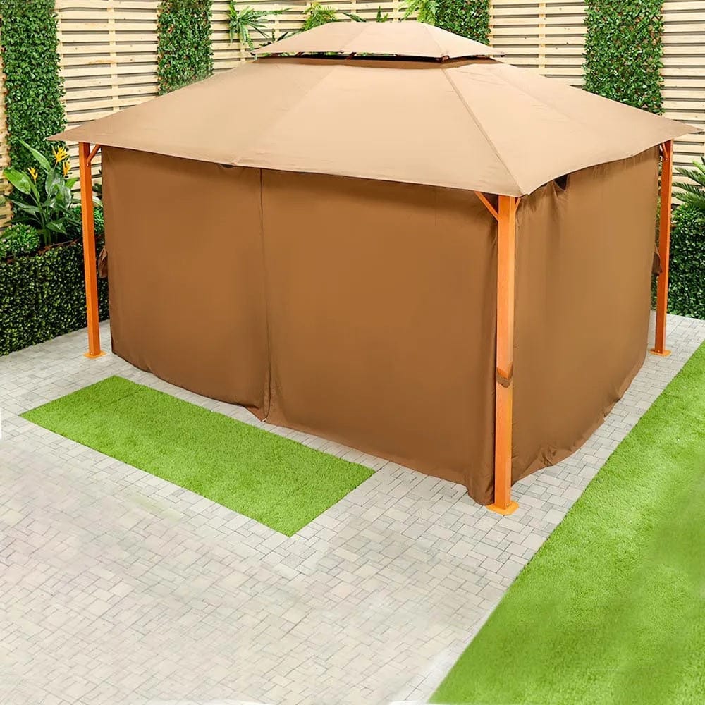 Danube Home & Kitchen Forestory Gazebo- Brown