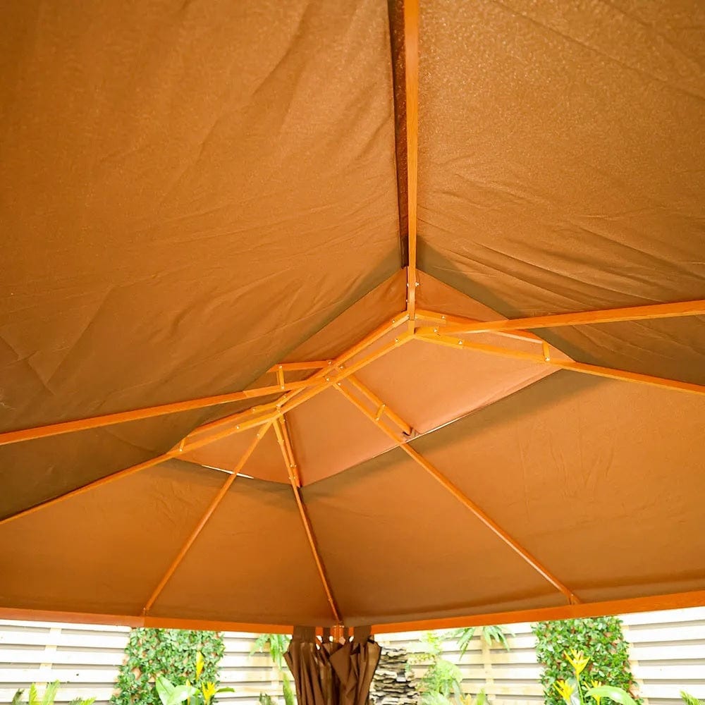 Danube Home & Kitchen Forestory Gazebo- Brown